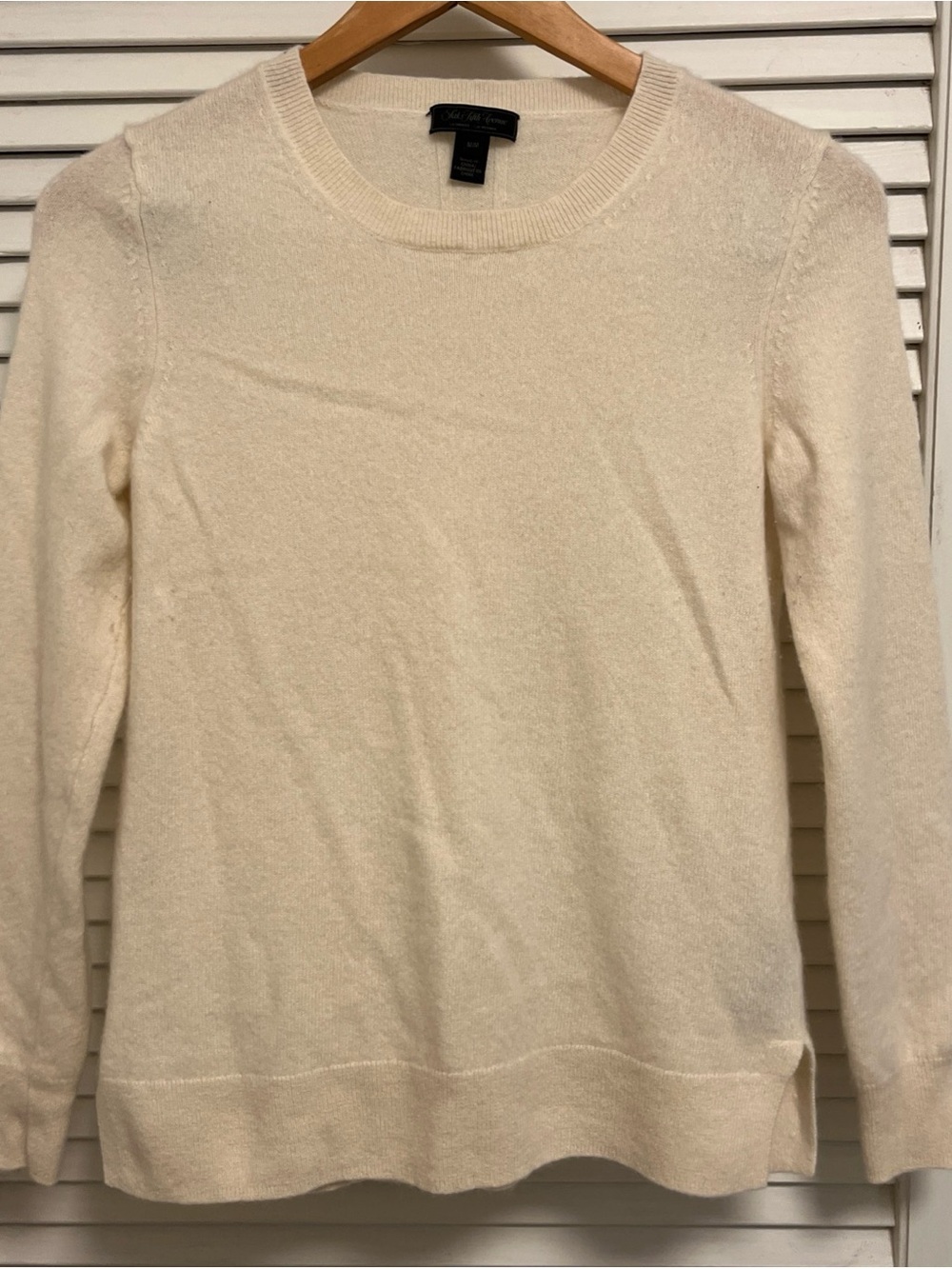 Saks Fifth Avenue Cashmere Cream Crewneck Sweater